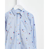 Bellerose Light Blue Furniture Print Shirt