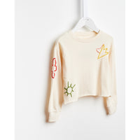 Bellerose Cream Embroidered Sweatshirt