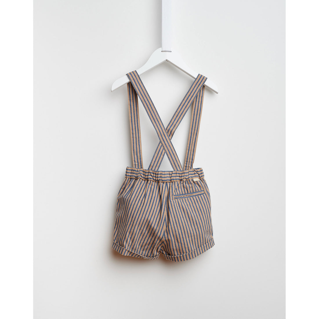 Bellerose Orange/Blue Suspender Shorts