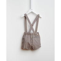 Bellerose Orange/Blue Suspender Shorts