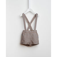 Bellerose Orange/Blue Suspender Shorts