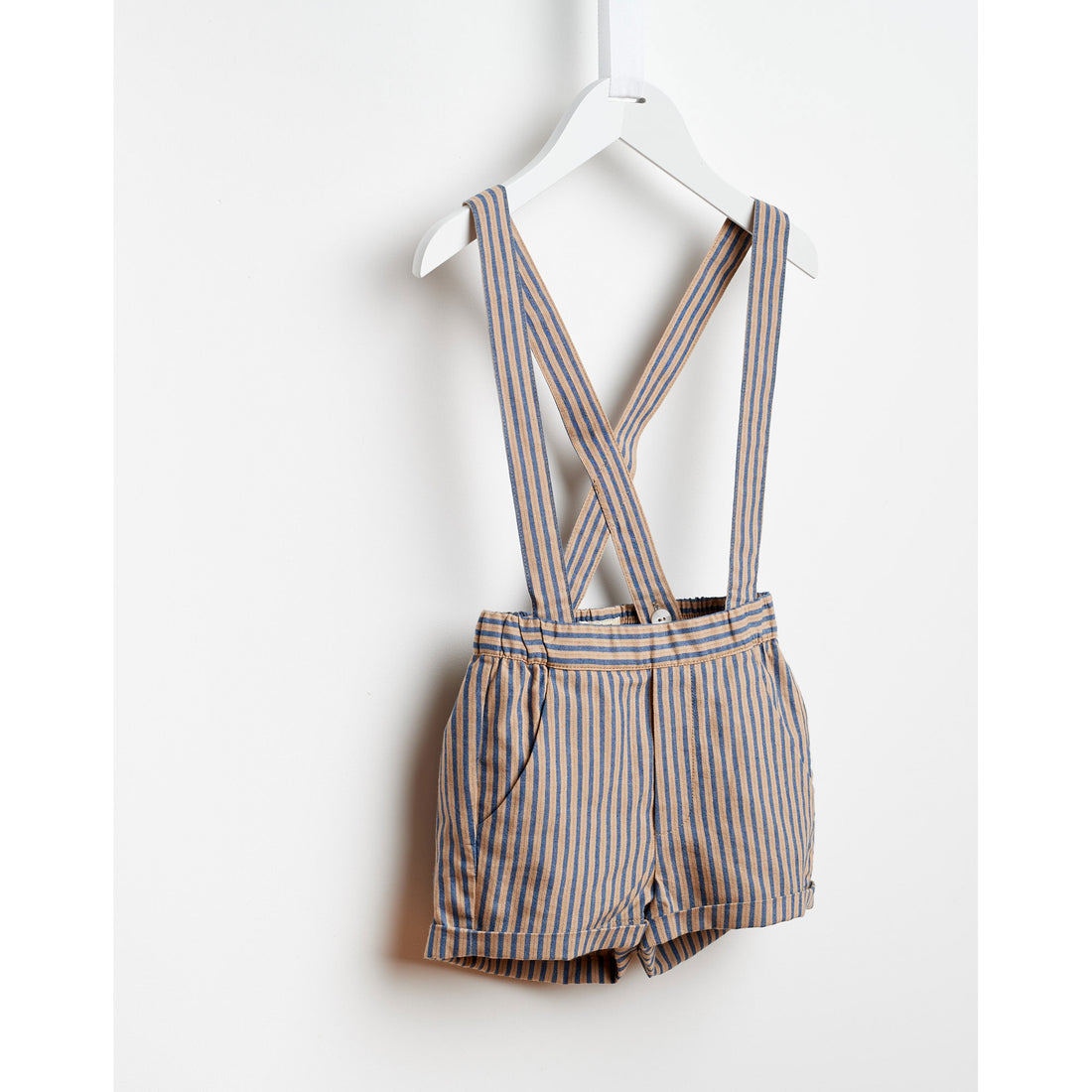 Bellerose Orange/Blue Suspender Shorts