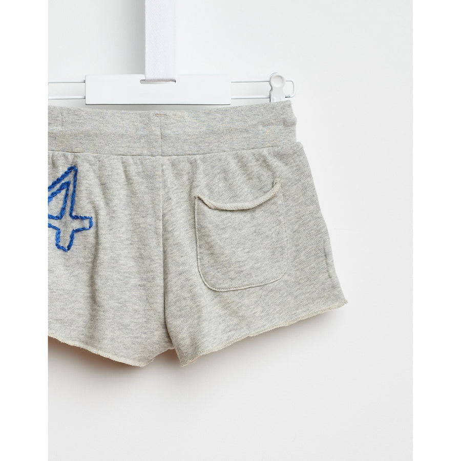 Bellerose Grey Embroidered Sweatshorts