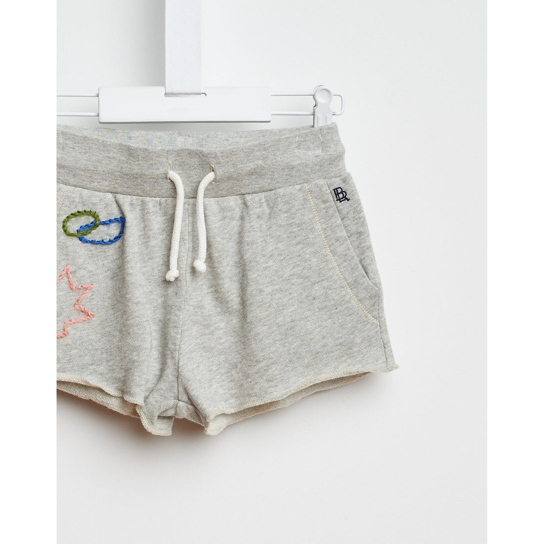 Bellerose Grey Embroidered Sweatshorts