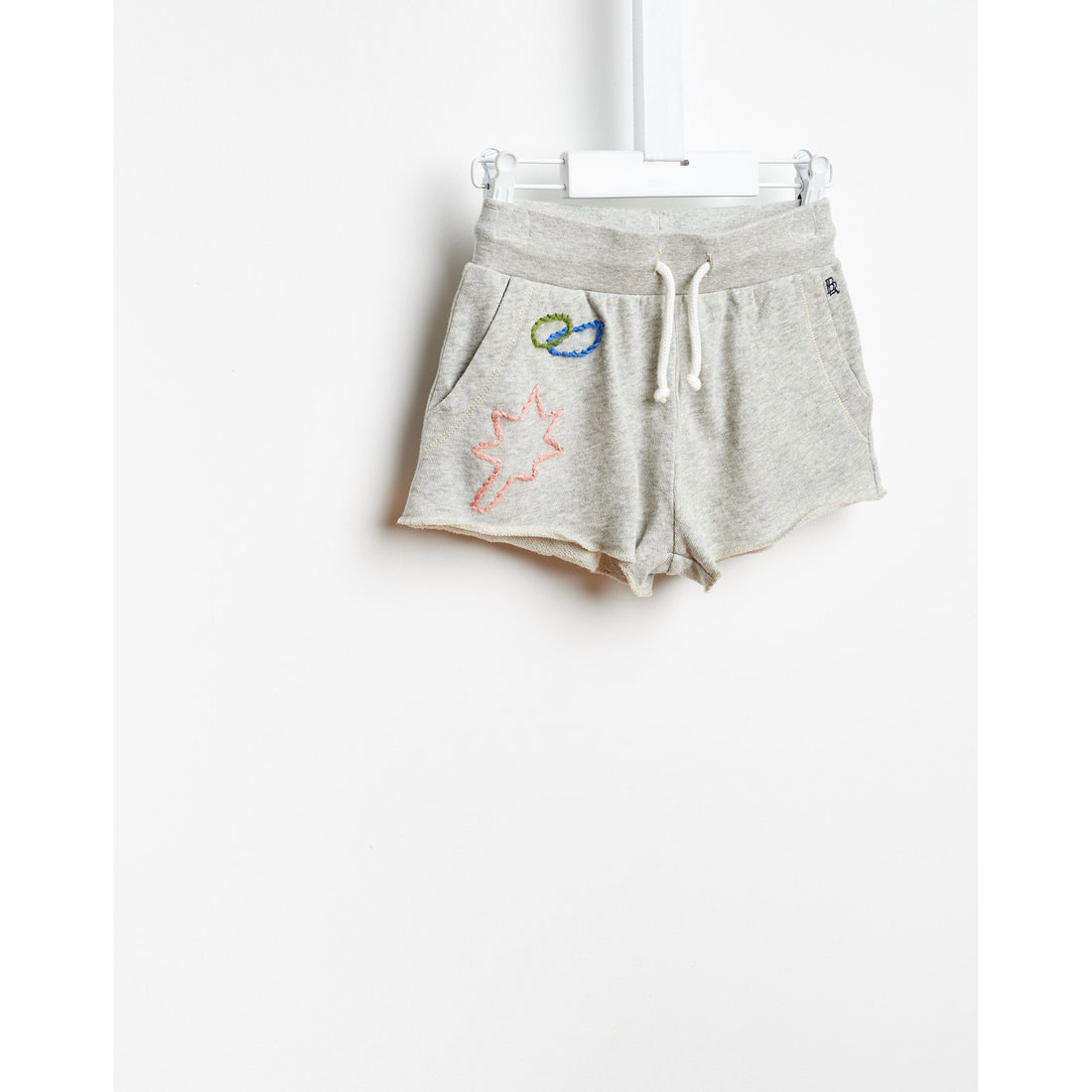 Bellerose Grey Embroidered Sweatshorts