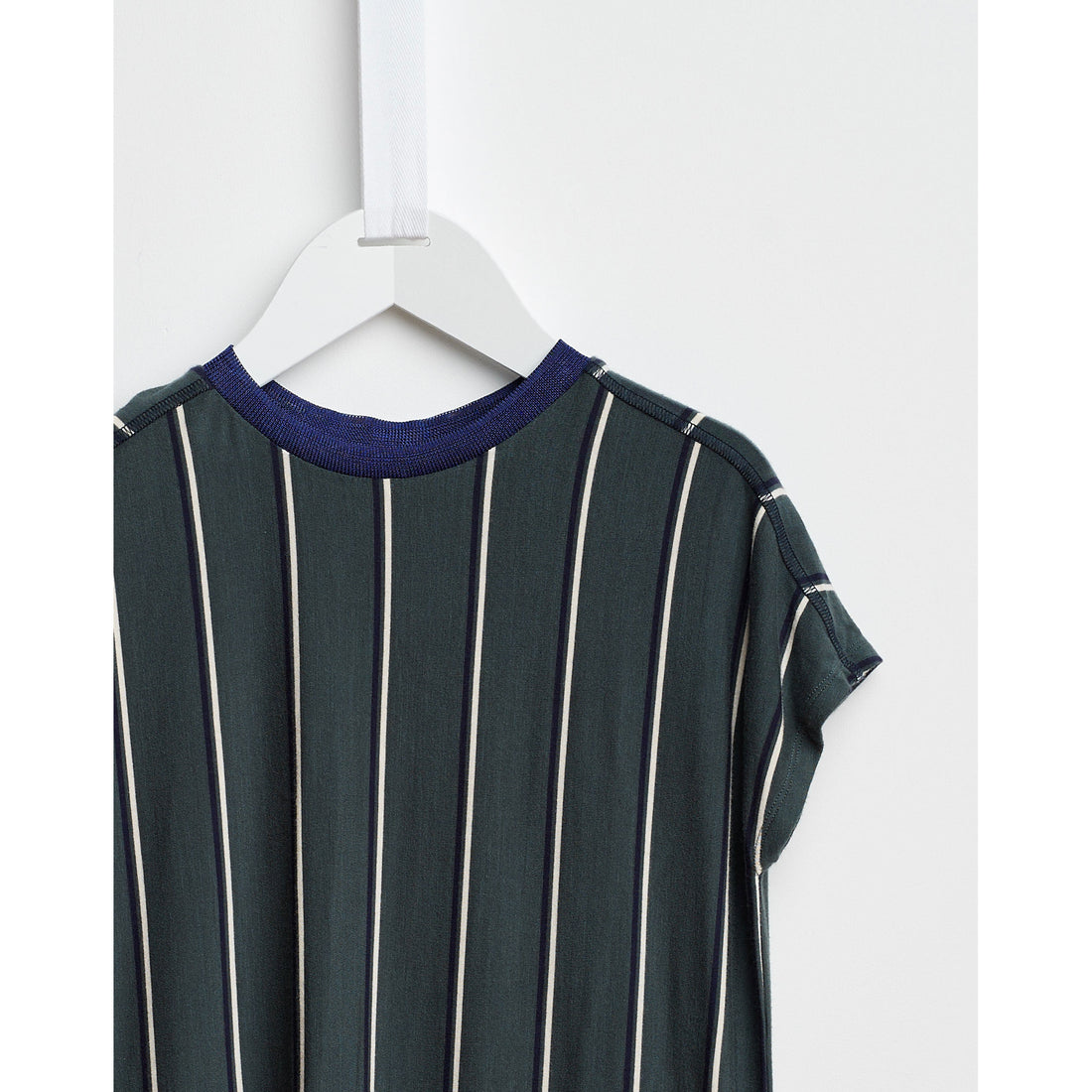 Bellerose Teal Stripe Soft Cotton Tee Dress