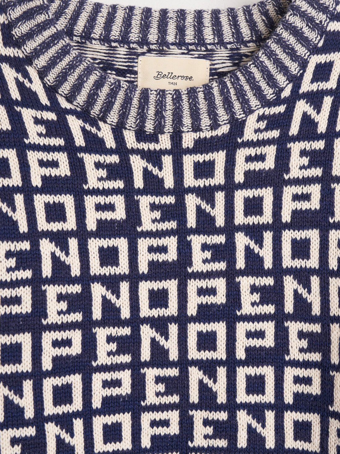 Bellerose Blue Letters Design Gelop Sweater