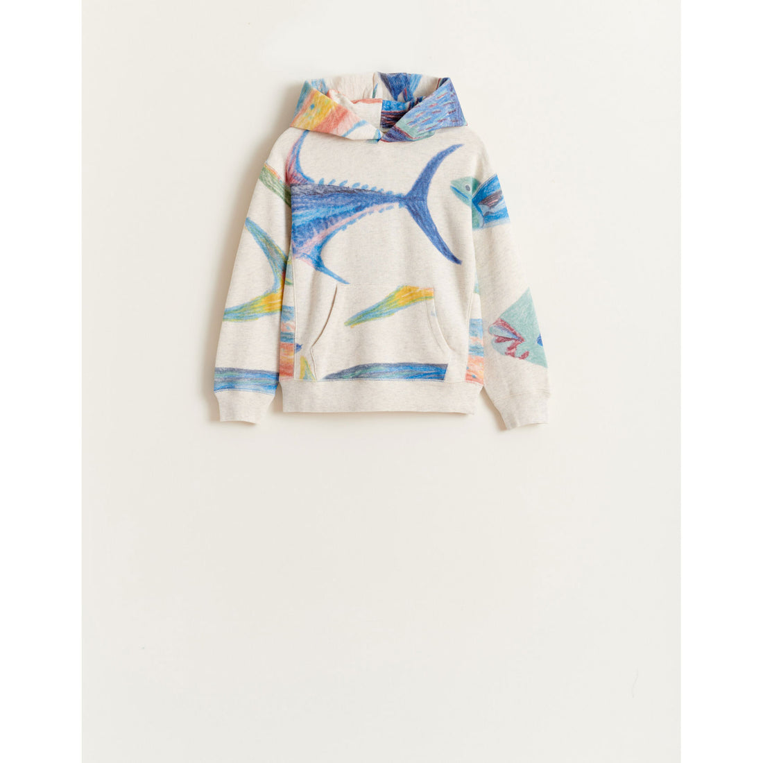 Bellerose Cream Shark Sketch Bini Hoodie