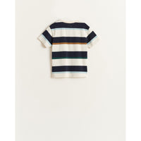 Bellerose Navy Striped Manau Pocket Tee