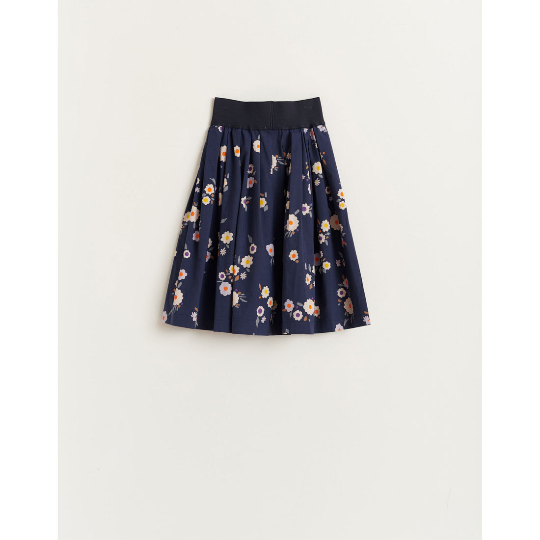 Bellerose Navy Floral Adagio Pleated Skirt