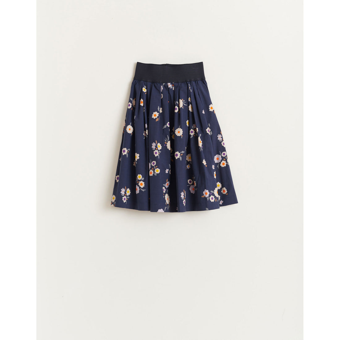 Bellerose Navy Floral Adagio Pleated Skirt