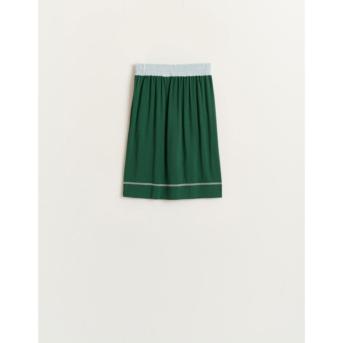 Bellerose Green Trimmed Midi Almost Skirt