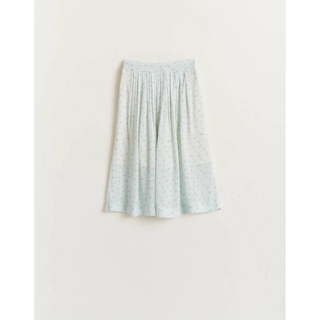 Bellerose Light Blue Floral Pleated Midi Skirt