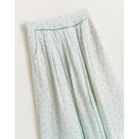 Bellerose Light Blue Floral Pleated Midi Skirt