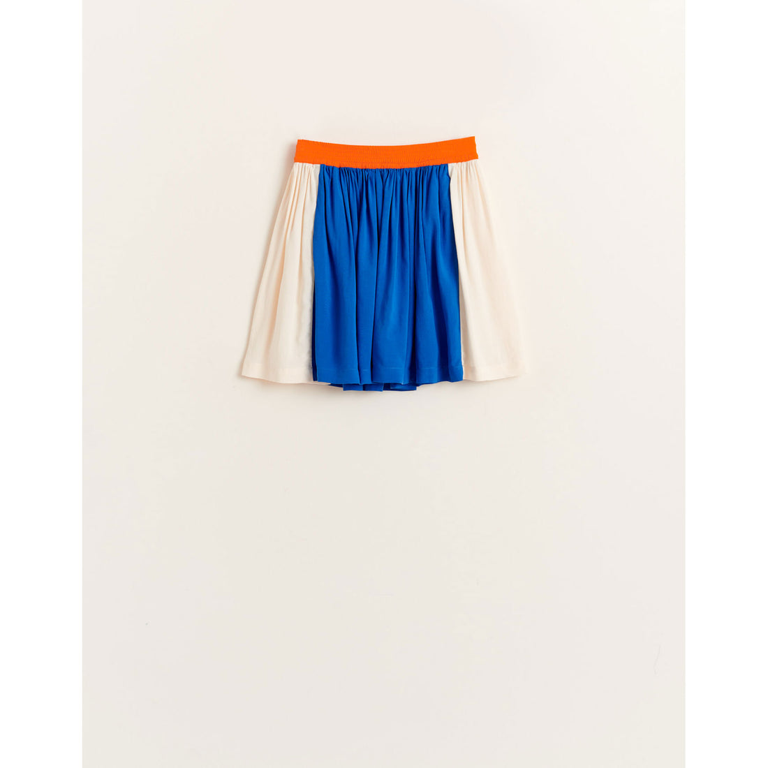 Bellerose Blue Colorblock Pleated Parakeet Skirt