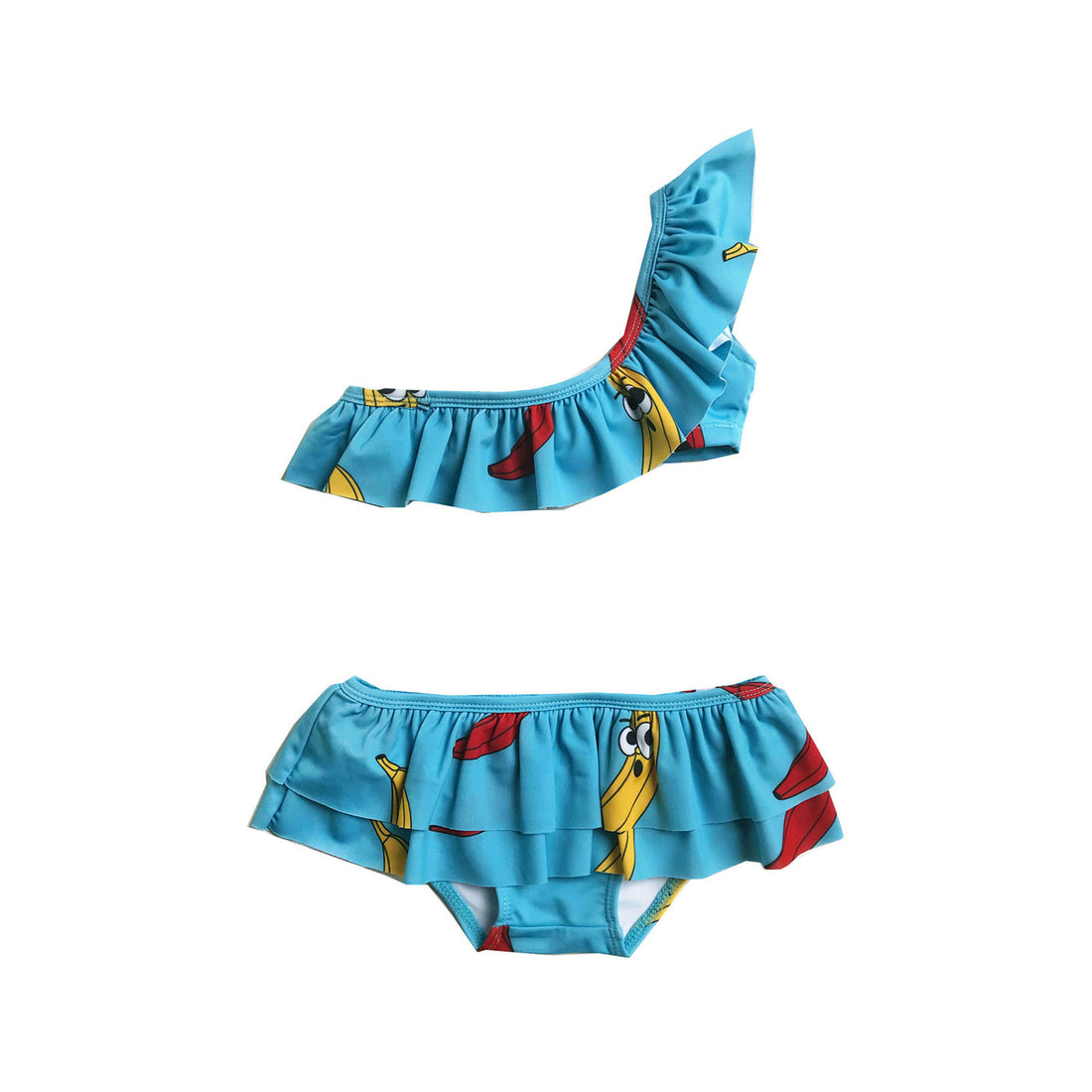 Hugo Loves Tiki Blue Banana Ruffle Bikini