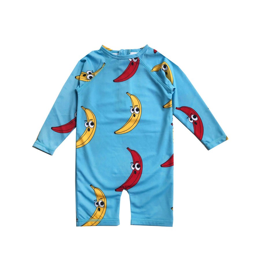 Hugo Loves Tiki Blue Banana Rashguard