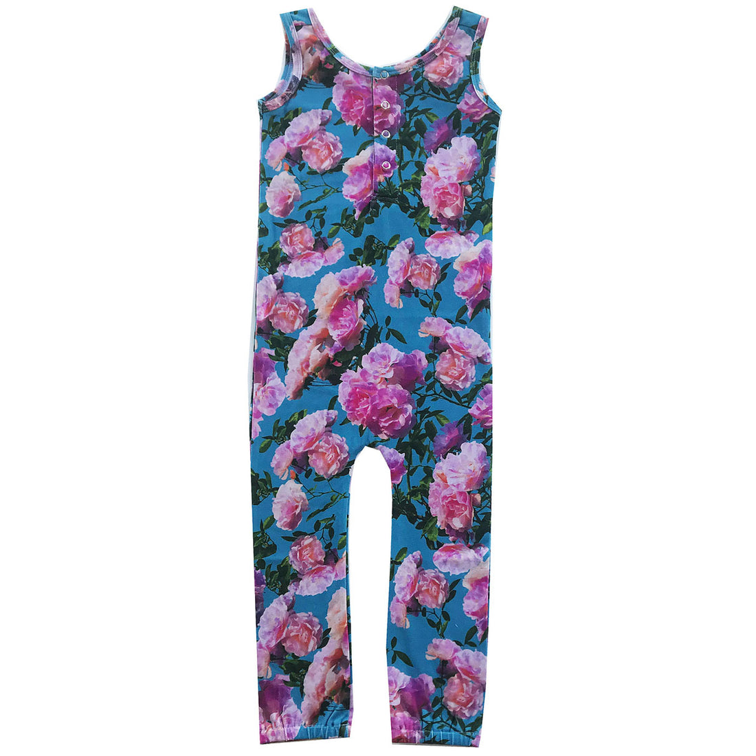 Romey Loves Lulu Pink Blue Flowers Roro Romper