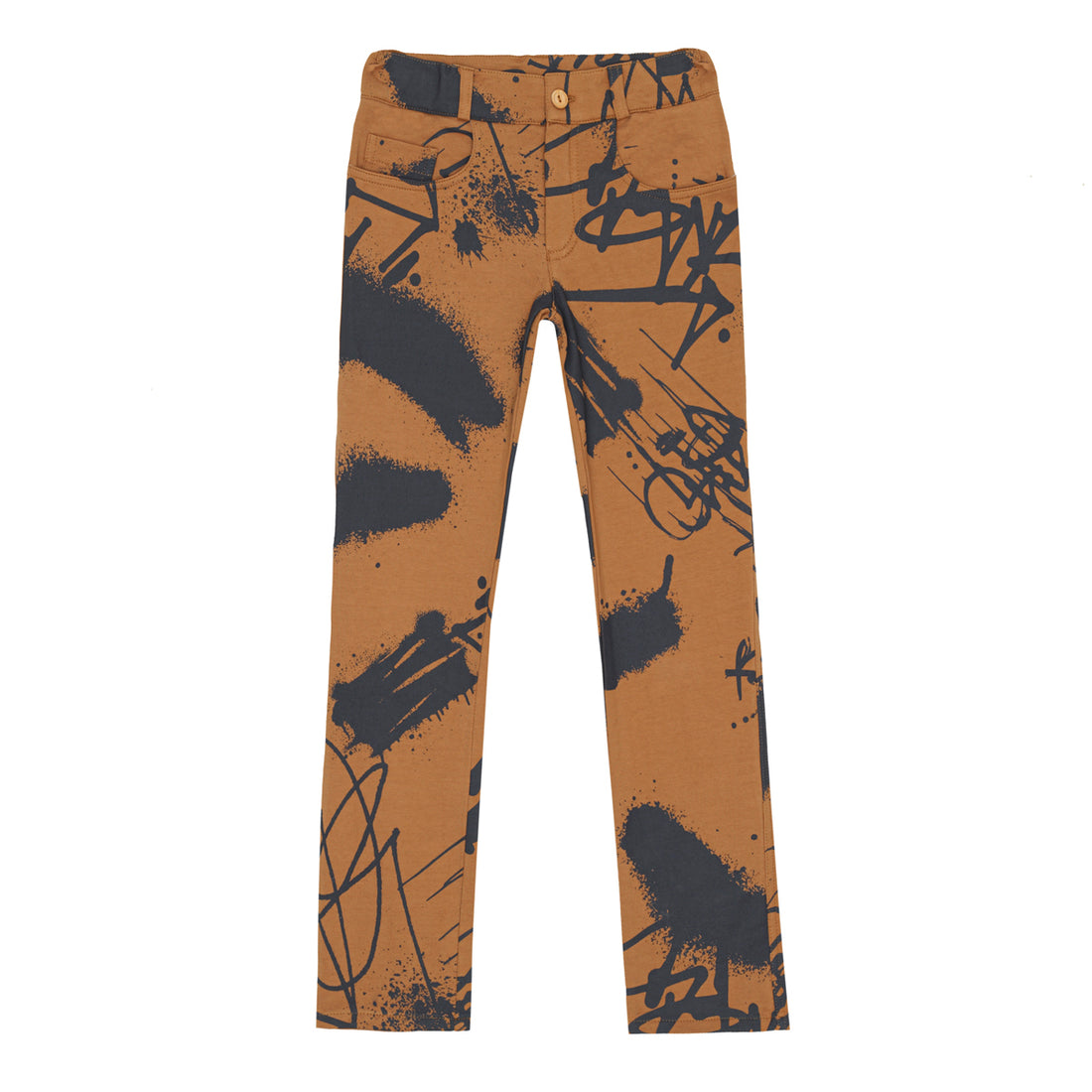 Little Hedonist Graffiti Printed 5 Pocket Bootcut Pants