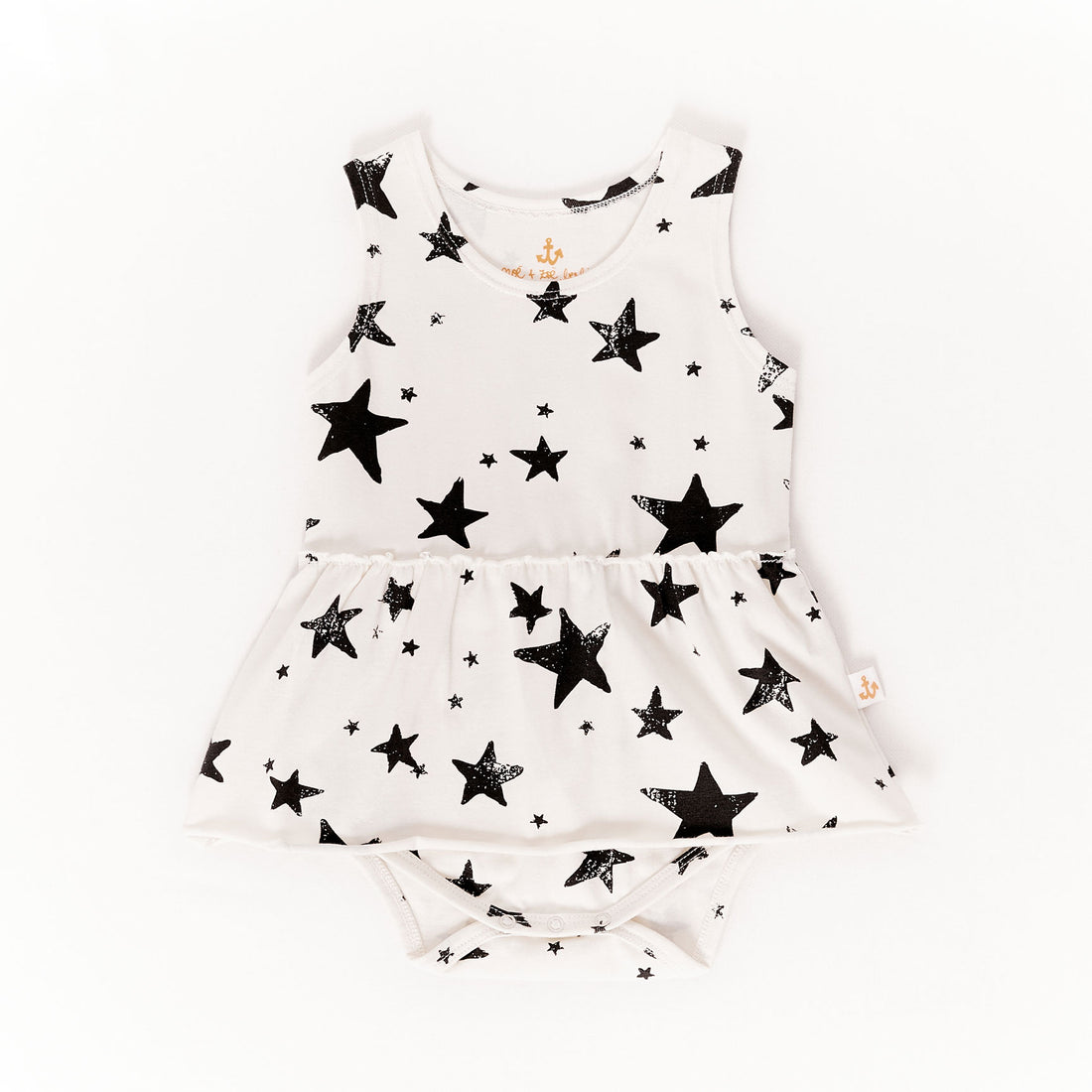 Noe Zoe Black Stars Skirt Bodysuit