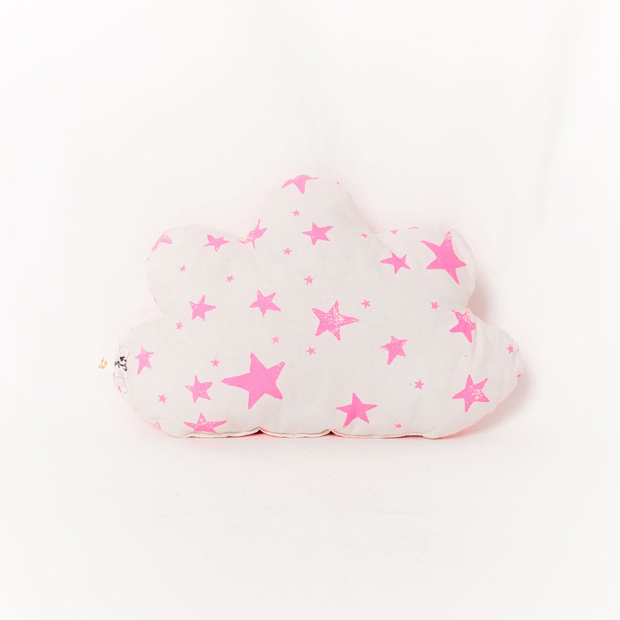 Noe Zoe Pink Stars Little Cloud Pillow