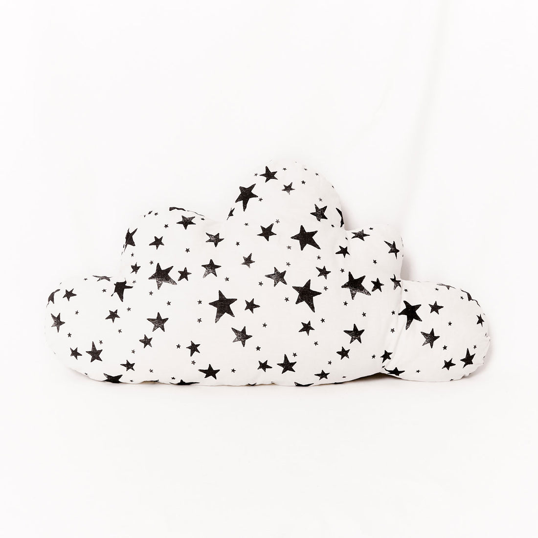 Noe Zoe Black Stars Big Cloud Pillow