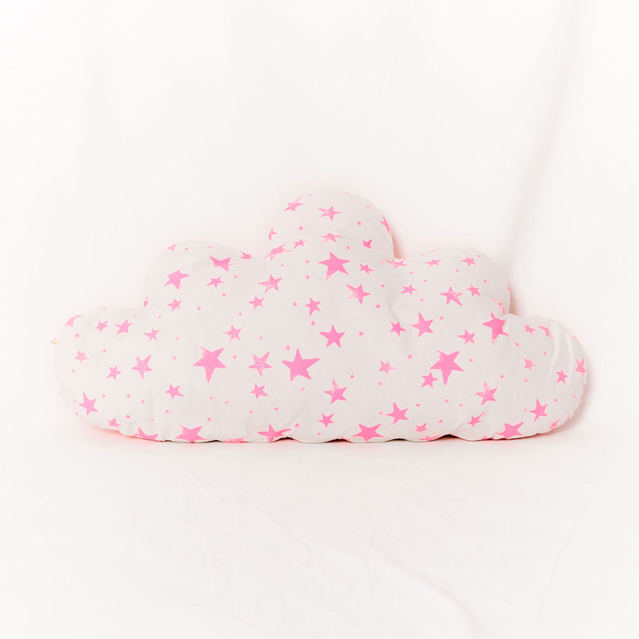Noe Zoe Pink Stars Big Cloud Pillow