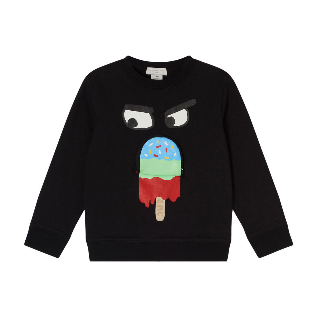 Stella McCartney Black Ice Lolly Face Sweatshirt
