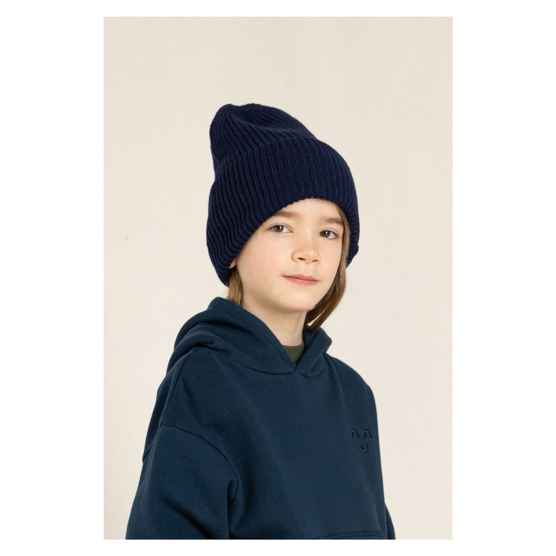 Finger in the Nose Brandon Navy Wool Beanie