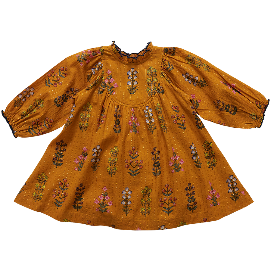 Pink Chicken Brayden Dress - Gold Field Floral
