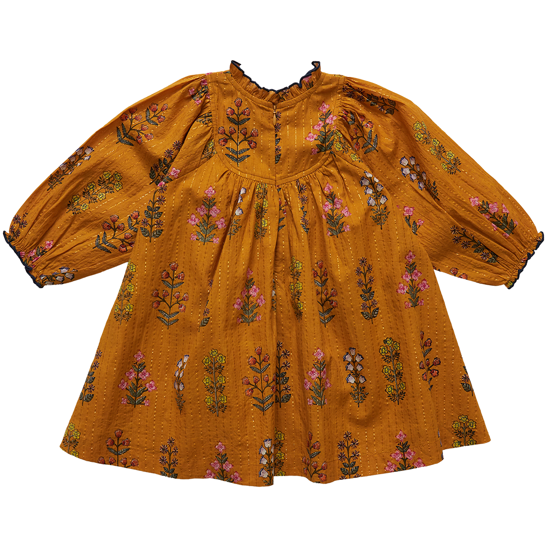 Pink Chicken Brayden Dress - Gold Field Floral