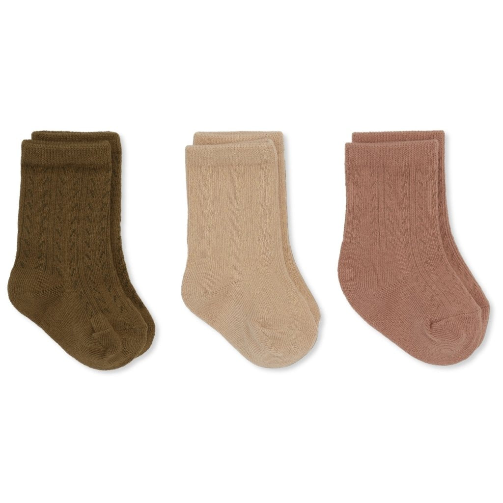 Konges Slojd Brush/Moonlight/Breen 3 Pack Pointelle Socks
