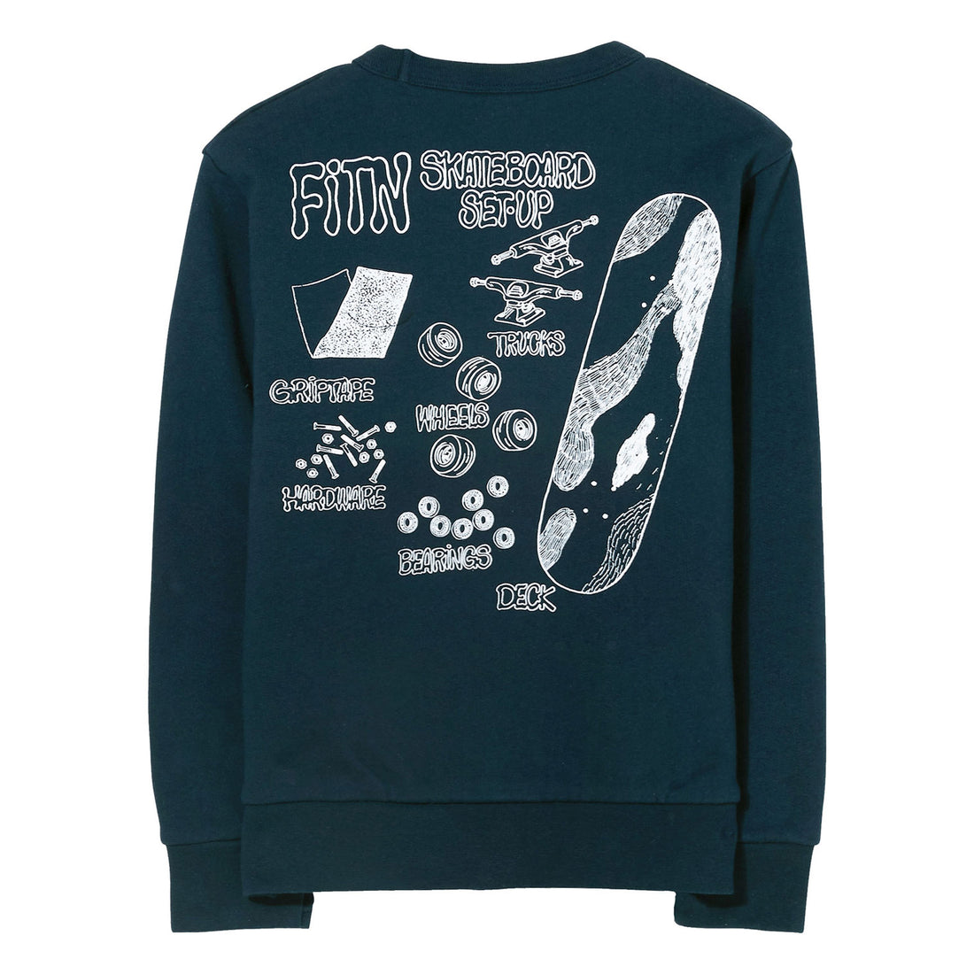 Finger in the Nose Navy Skateboard Crew Neck Sweater