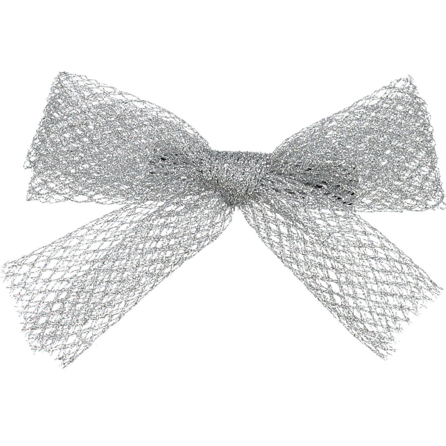 Knot Hairbands Silver Brushed Petite Bow Clip
