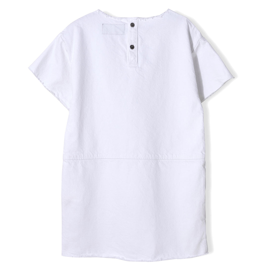 Finger in the Nose White Canvas Shift Dress