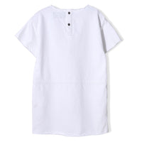 Finger in the Nose White Canvas Shift Dress