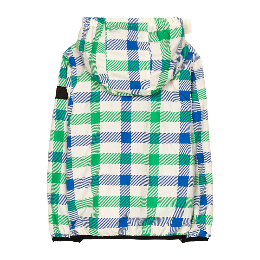 Finger in the Nose Buckley Wind Navy Blue Checkers Reversible Hooded Jacket
