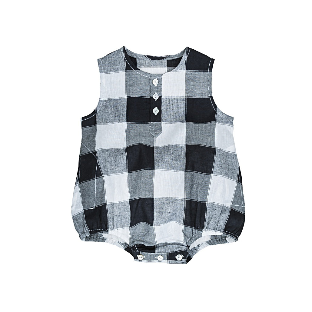 Keti Keta Black Check Kumar Romper