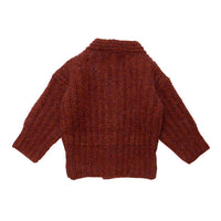 WYNKEN Baby Big Rib Cardigan - Brick