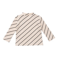 WYNKEN Baby Demi Turtle Neck - Milk Diagonal Stripe