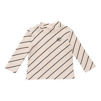 WYNKEN Baby Demi Turtle Neck - Milk Diagonal Stripe