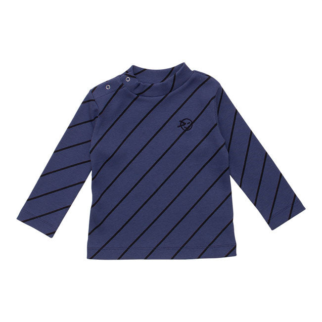 WYNKEN Baby Demi Turtle Neck - Blue Diagonalonal Stripe