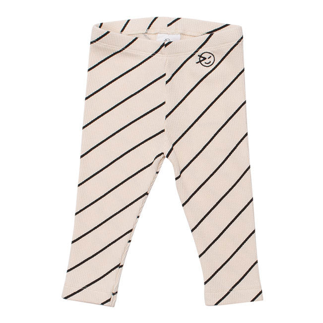 WYNKEN Baby Luna Leggings - Milk Diagonal Stripe