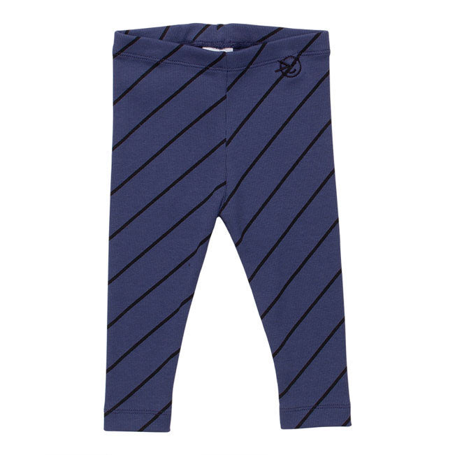 WYNKEN Baby Luna Leggings - Blue Diagonalonal Stripe