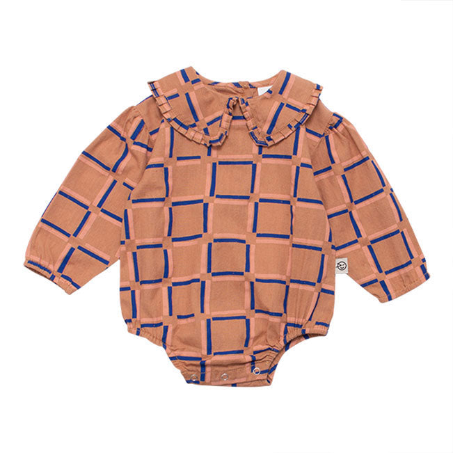 WYNKEN Cresta Romper - Clay Pink Check