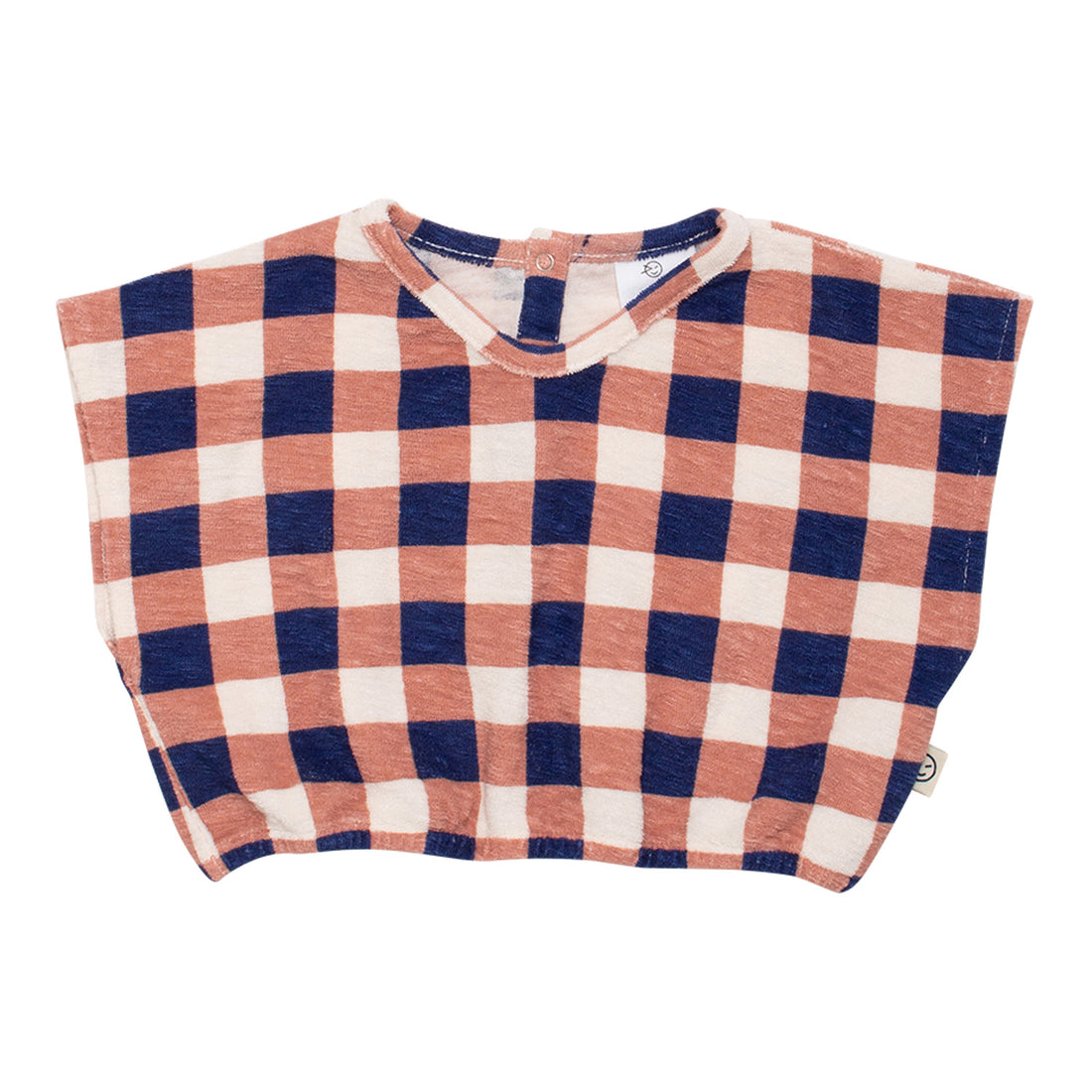 WYNKEN Brick Navy Baby Snap Top
