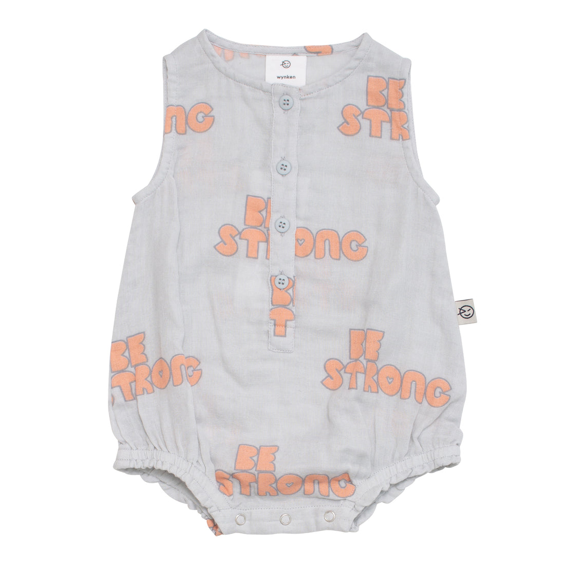 WYNKEN Pale Blue Woven Romper