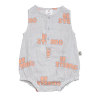WYNKEN Pale Blue Woven Romper