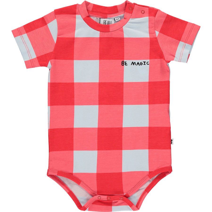 Beau Loves Red Gingham Bodysuit