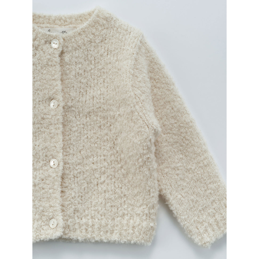 Louisiella Baby Allium Knit Cardigan - Pale Beige
